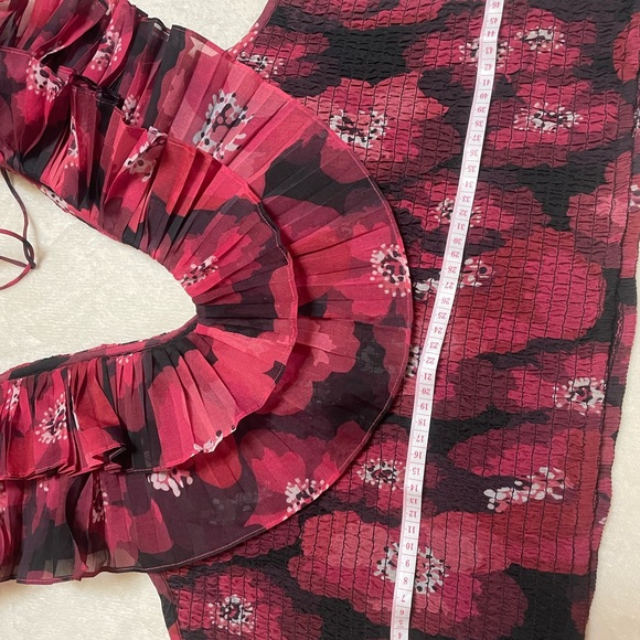 Pink Floral Ruffle Top - Picture 9 of 11